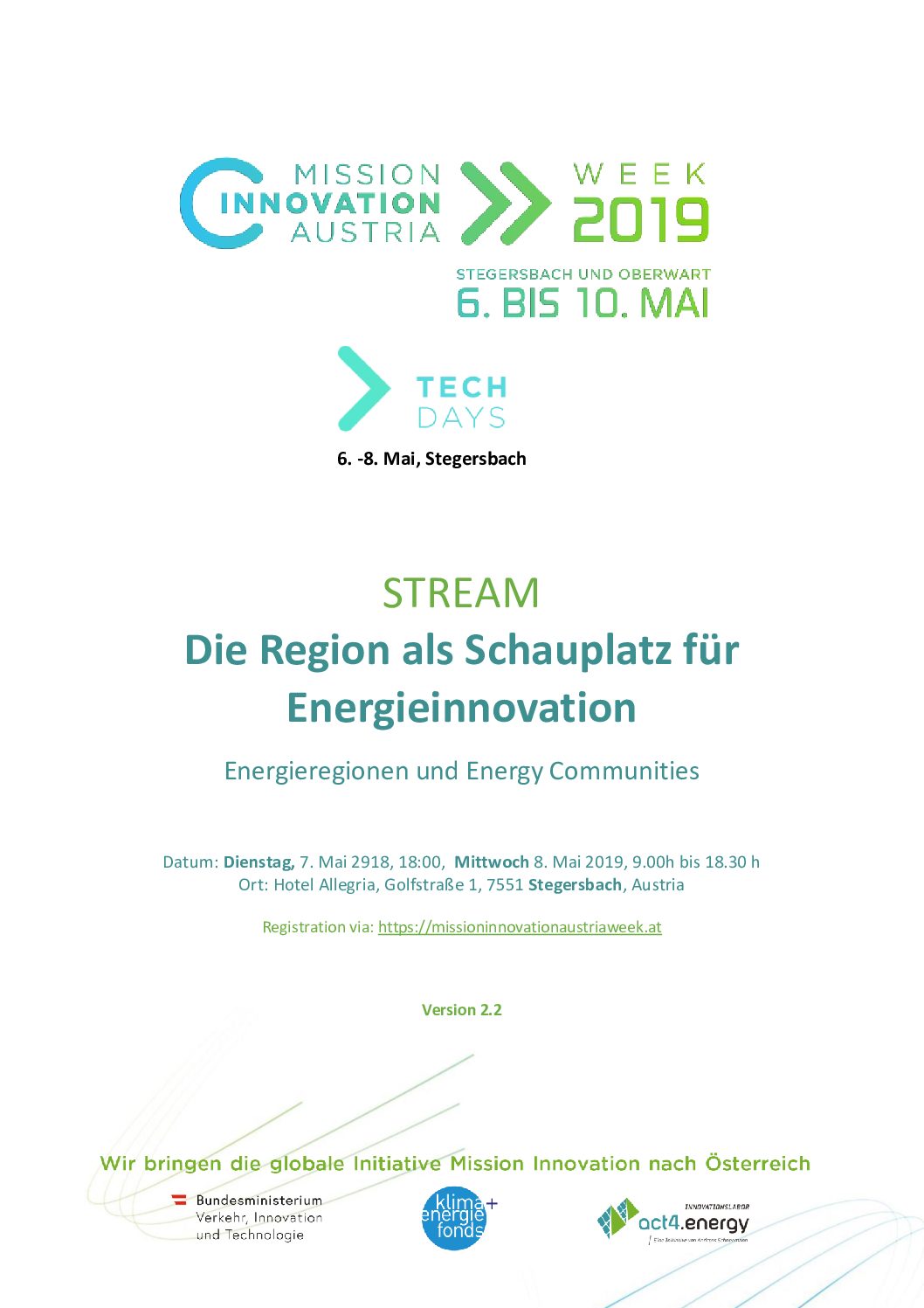 Energieeffiziente Gemeinde: „Mission Innovation Austria Week“